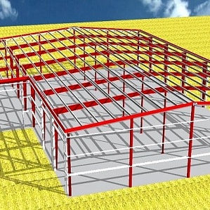 Проект быстровозводимого здания 9x15x4,5 м - 135 м2